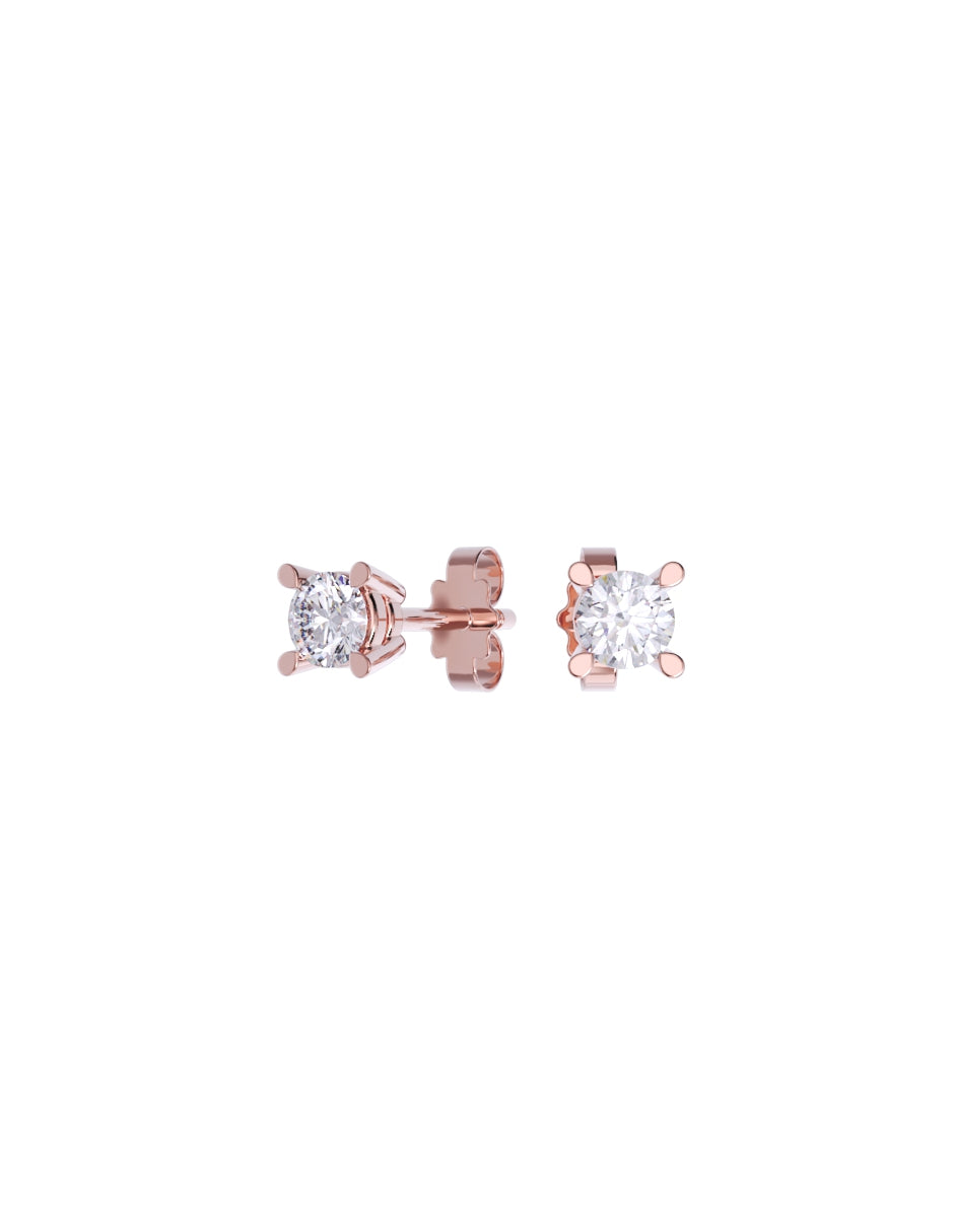 Aretes de Oro 14k con acabado pulido con Zirconia Blanca (Z5061-10-E)-6