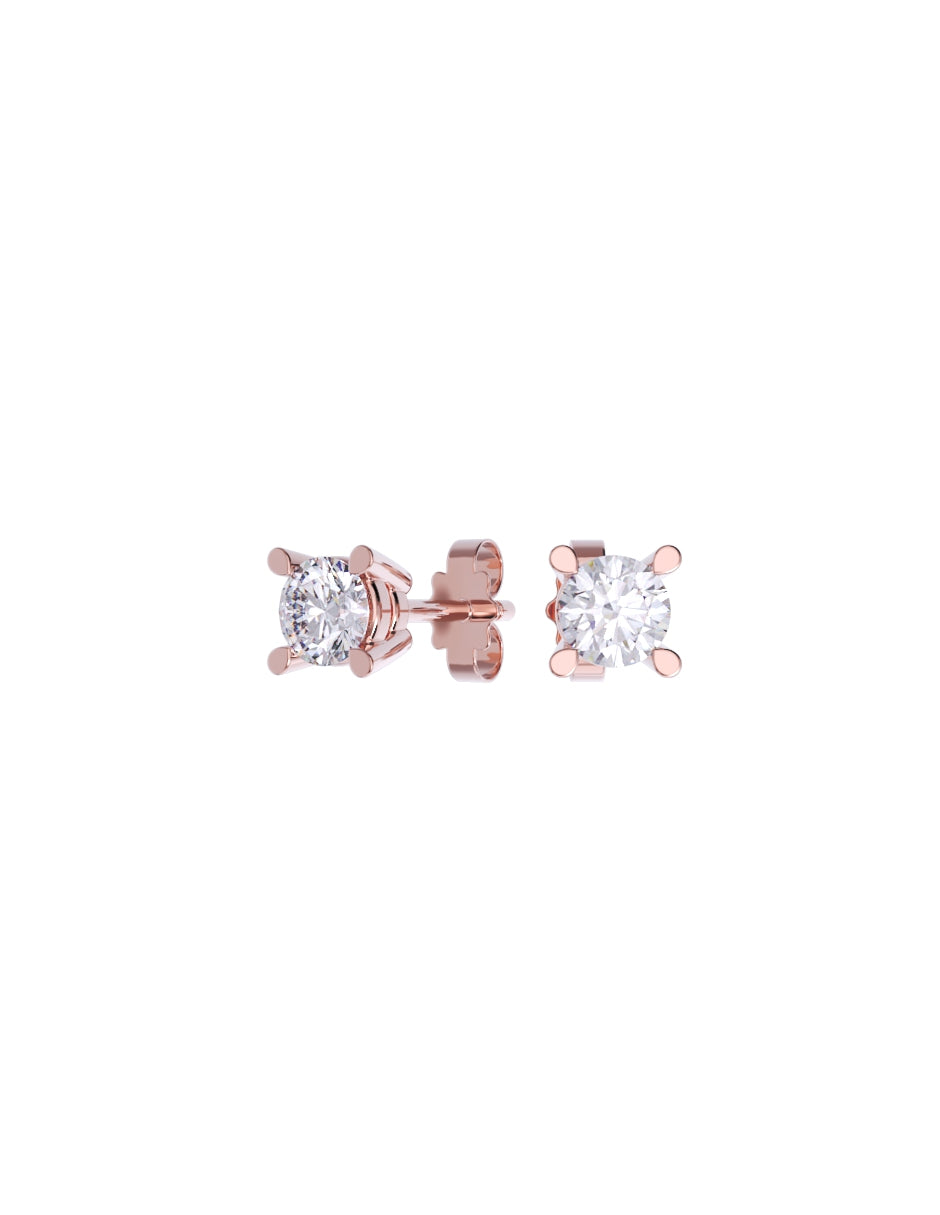 Aretes de Oro 14k con acabado pulido con Zirconia Blanca (Z5061-15-E)-6 