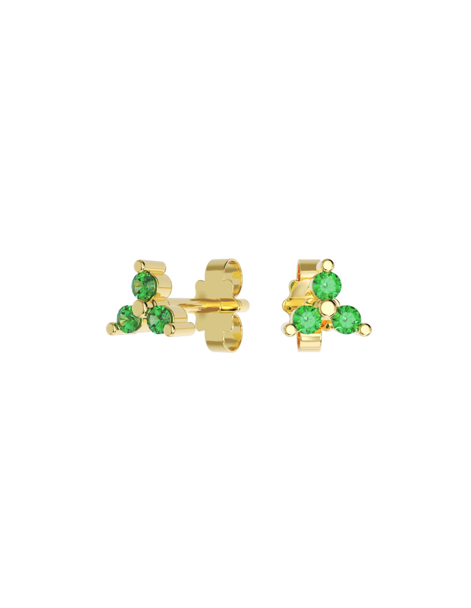 Aretes de Oro 14k con acabado pulido con Zirconia (Z4926-E)