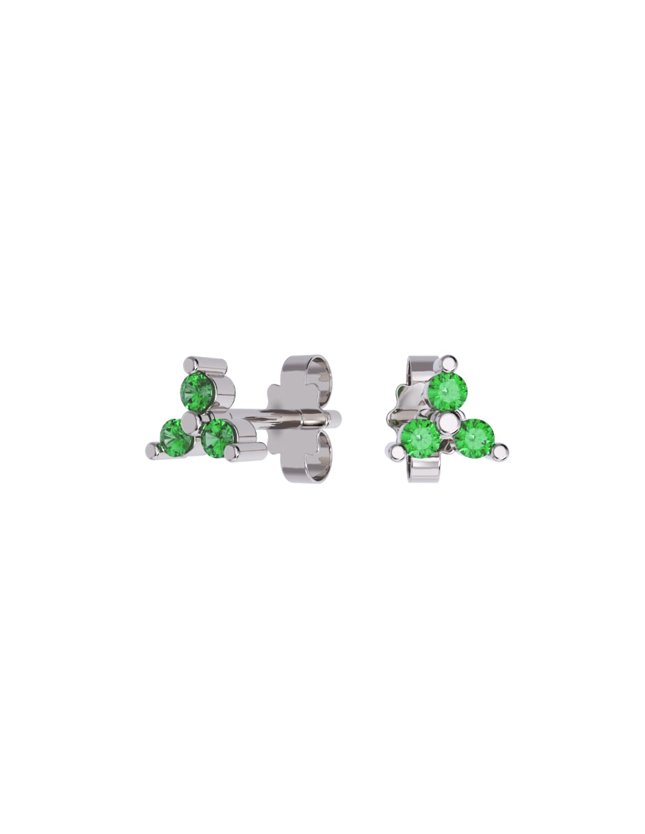 Aretes de Oro 14k con acabado pulido con Zirconia (Z4926-E)