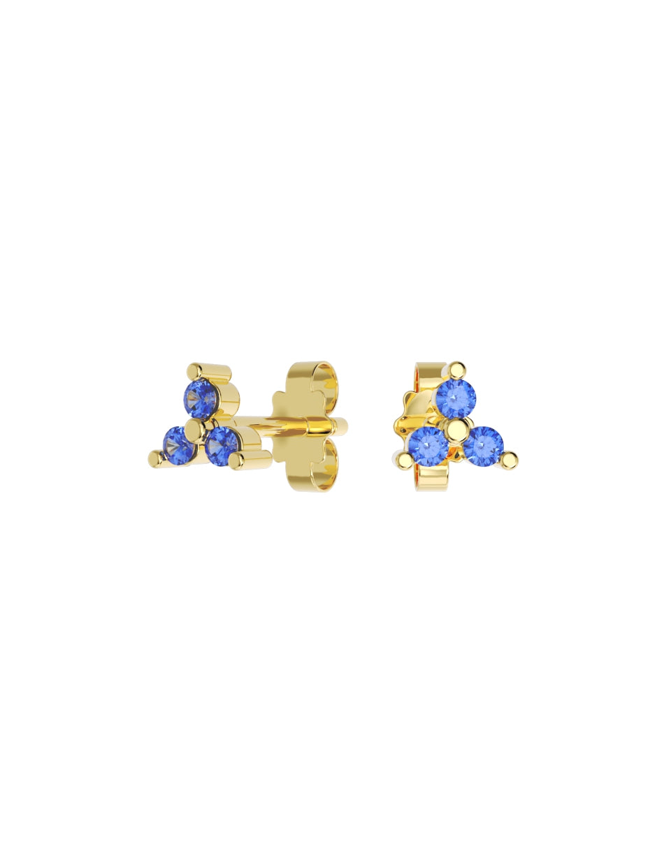 Aretes de Oro 14k con acabado pulido con Zirconia (Z4927-E)