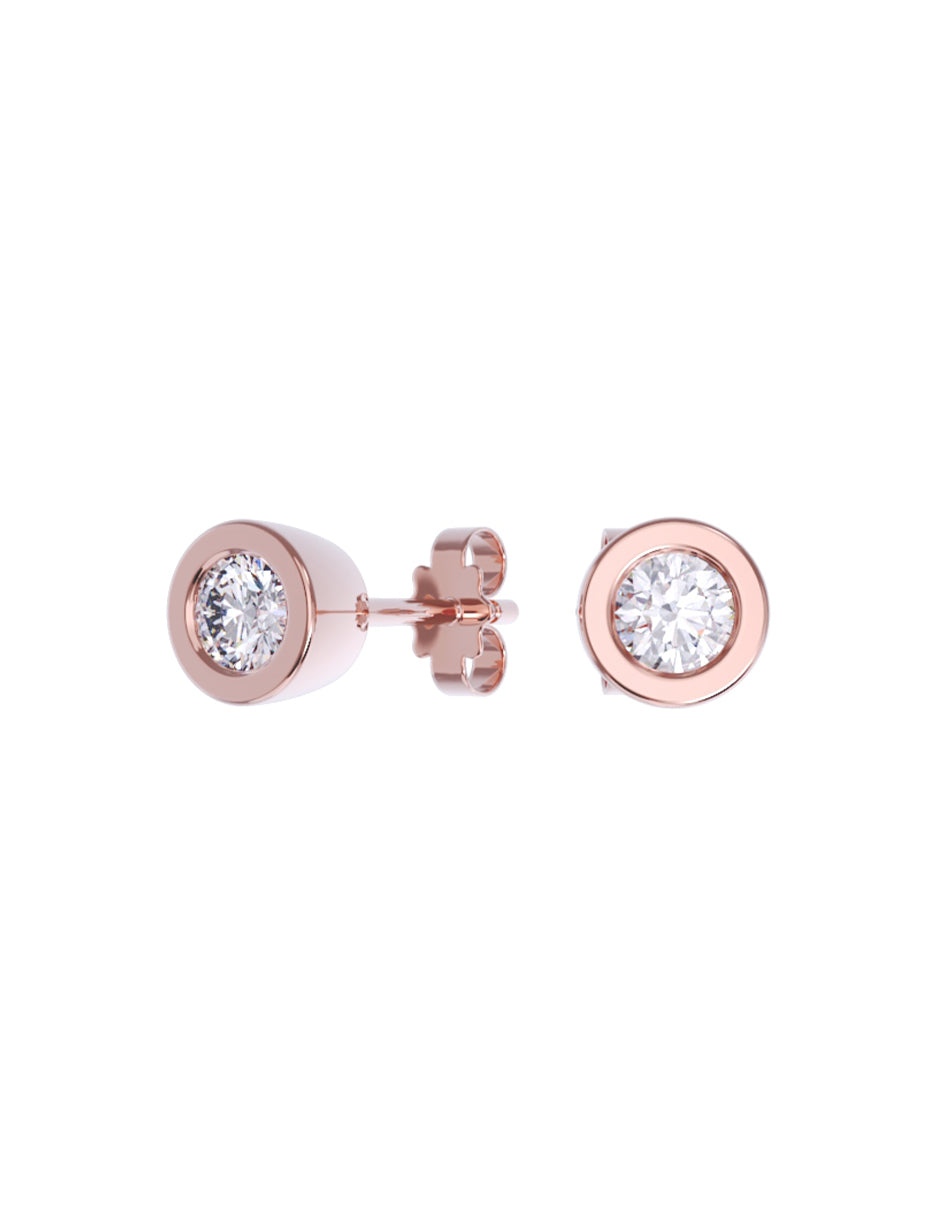Aretes de Oro 14k con acabado pulido con Zirconia (Z5132-10-E)-3