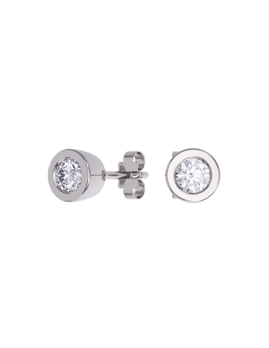 Aretes de Oro 14k con acabado pulido con Zirconia (Z5132-10-E)-6