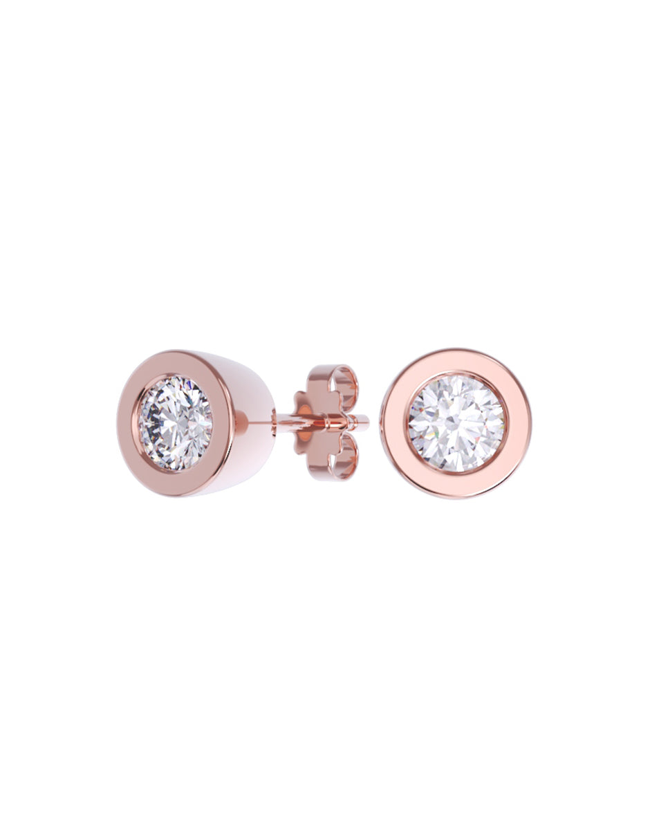 Aretes de Oro 14k con acabado pulido con Zirconia (Z5132-15-E)-6