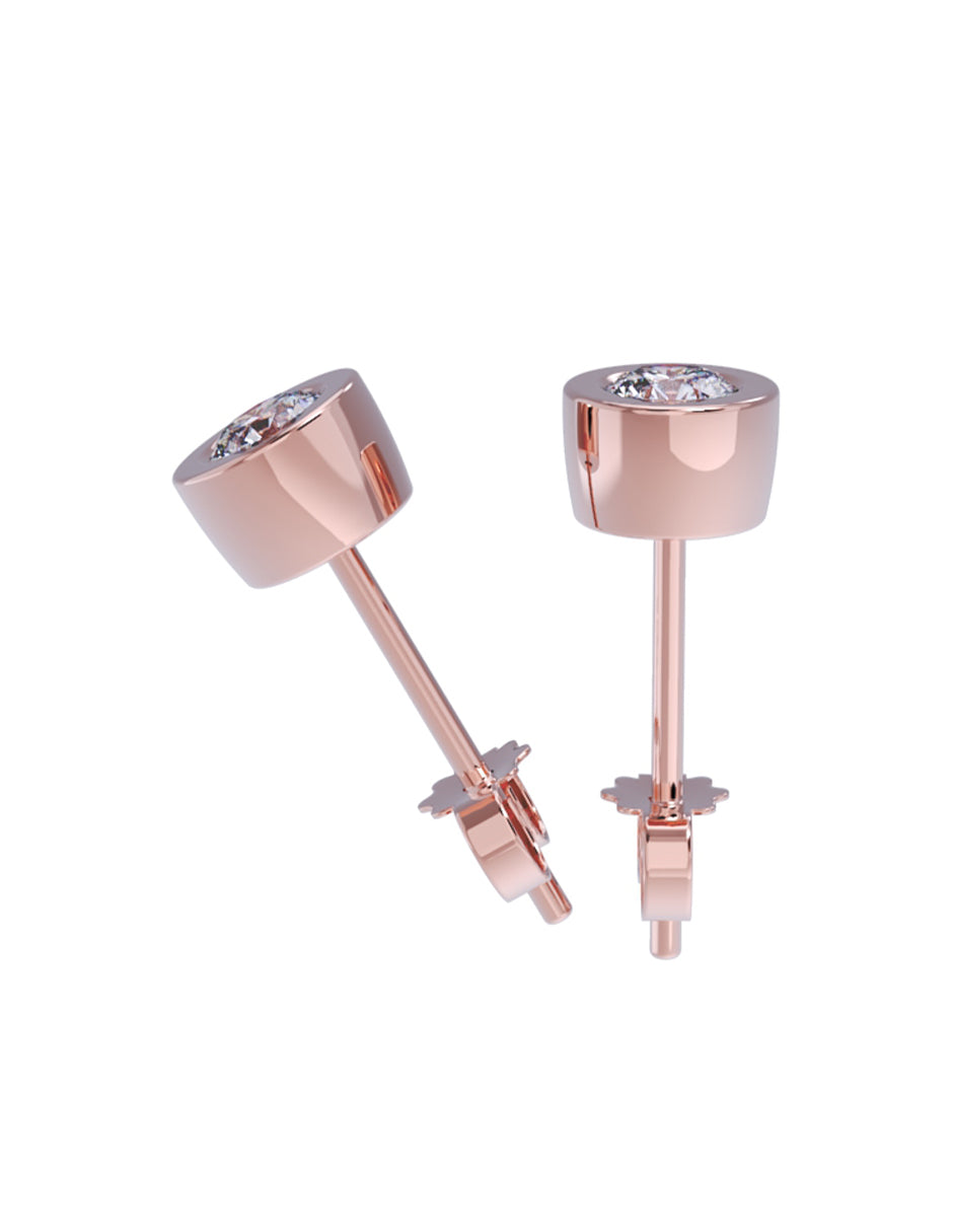 Aretes de Oro 14k con acabado pulido con Zirconia (Z5132-15-E)-7
