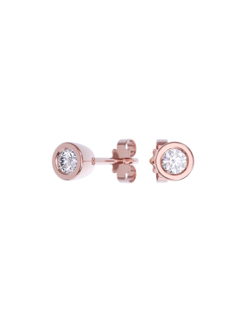 Aretes de Oro 14k con acabado pulido con Zirconia (Z5132-5-E)-2