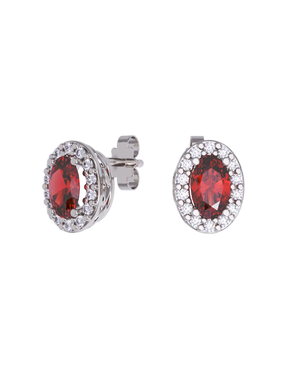 Aretes de Oro 14k con acabado pulido con Zirconia (Z5239-E)-3