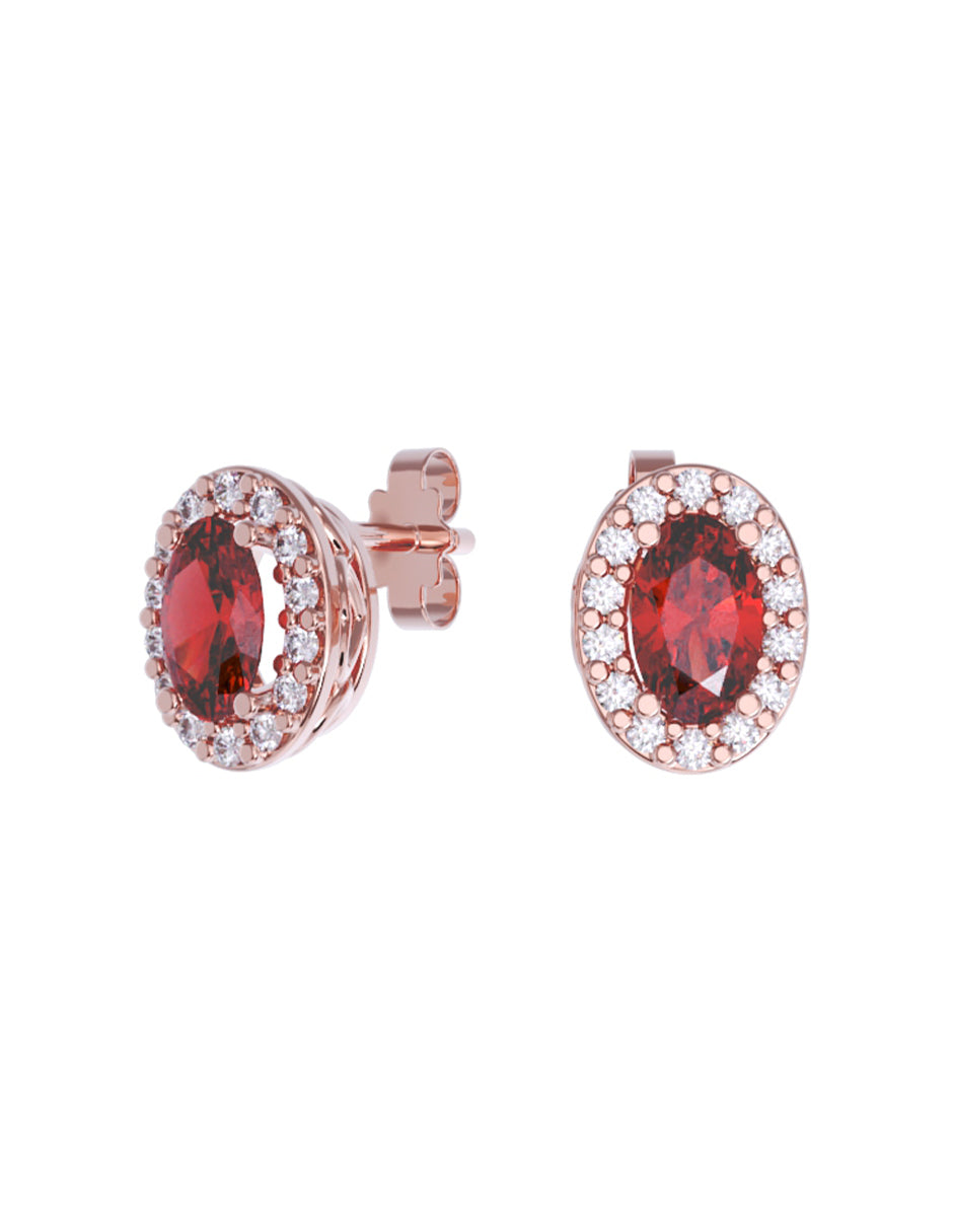 Aretes de Oro 14k con acabado pulido con Zirconia (Z5239-E)-6