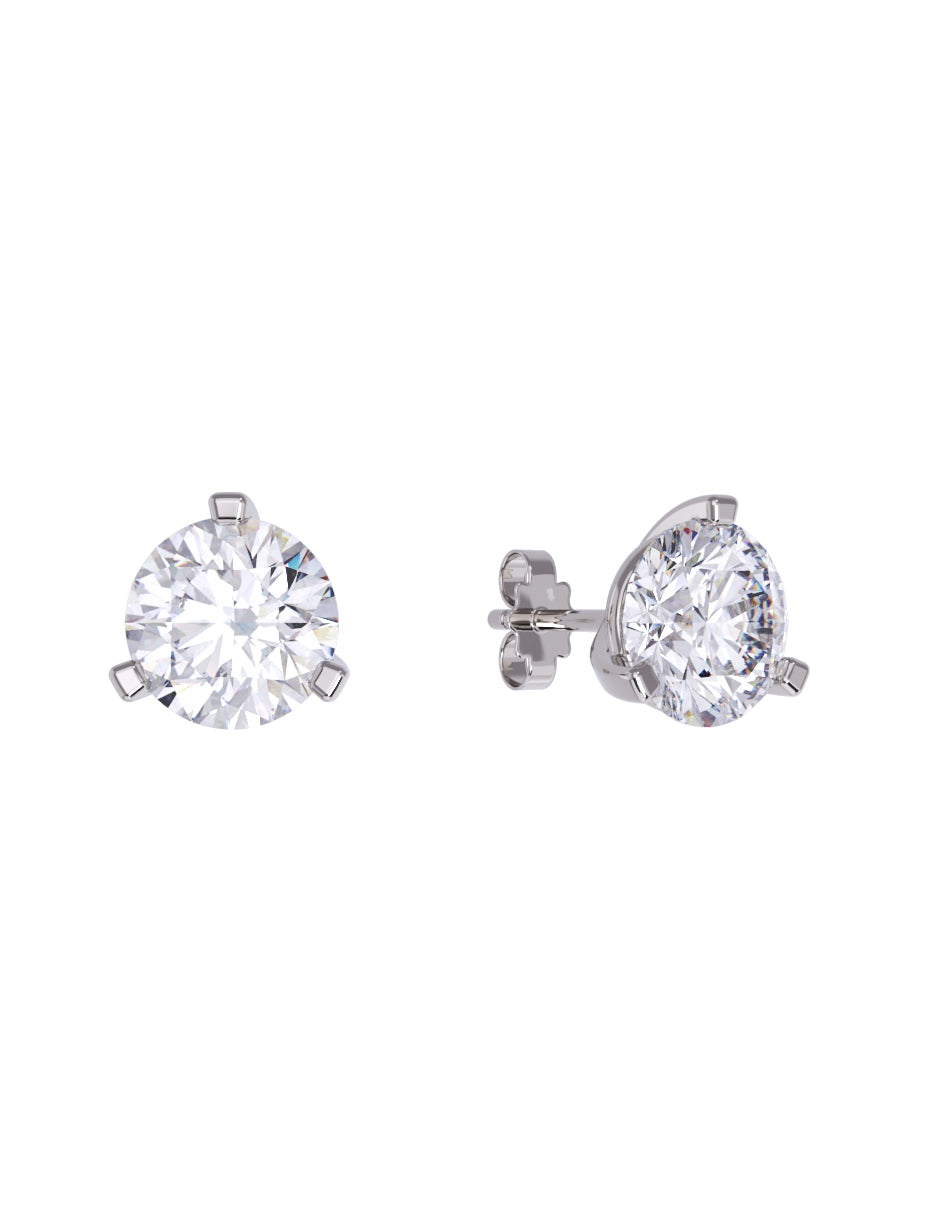 Aretes de Oro 14k con acabado pulido con Zirconia (Z8924-100-E)-3