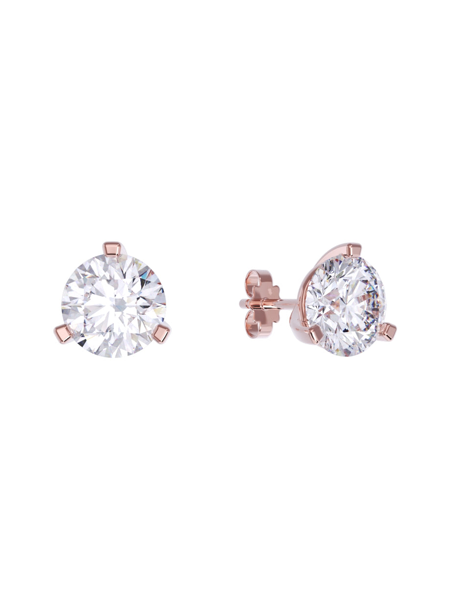 Aretes de Oro 14k con acabado pulido con Zirconia (Z8924-100-E)-6