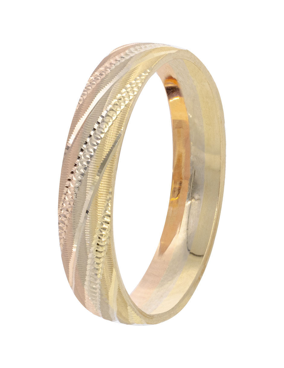 Argolla de oro florentino de 14k 4 mm (AR14-200464)-3
