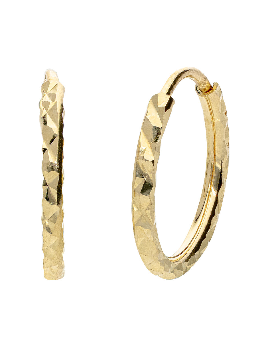 Arracadas de Oro 14k acabado pulido (B-1)