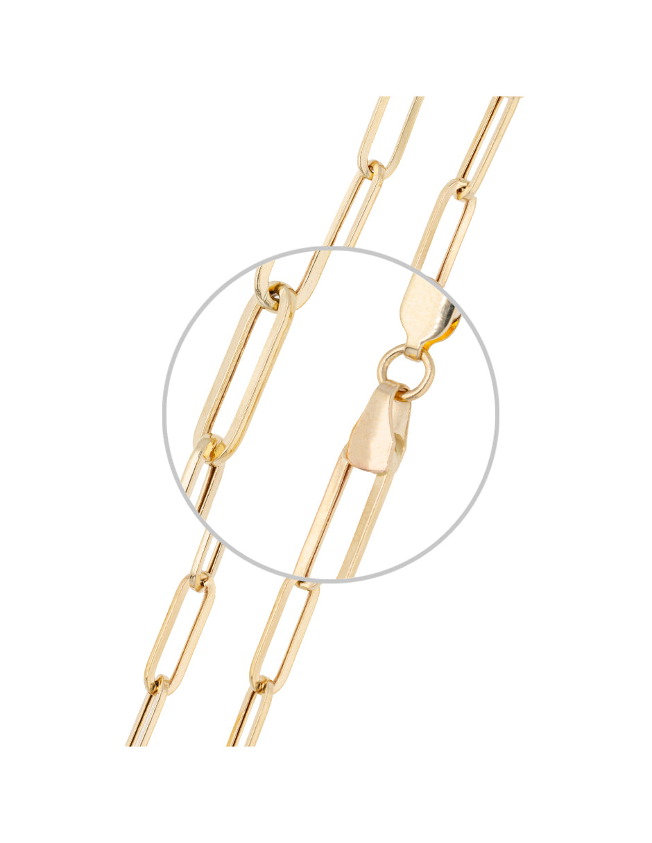 Pulsera de Oro Amarillo de 14k 1mm Troquelada