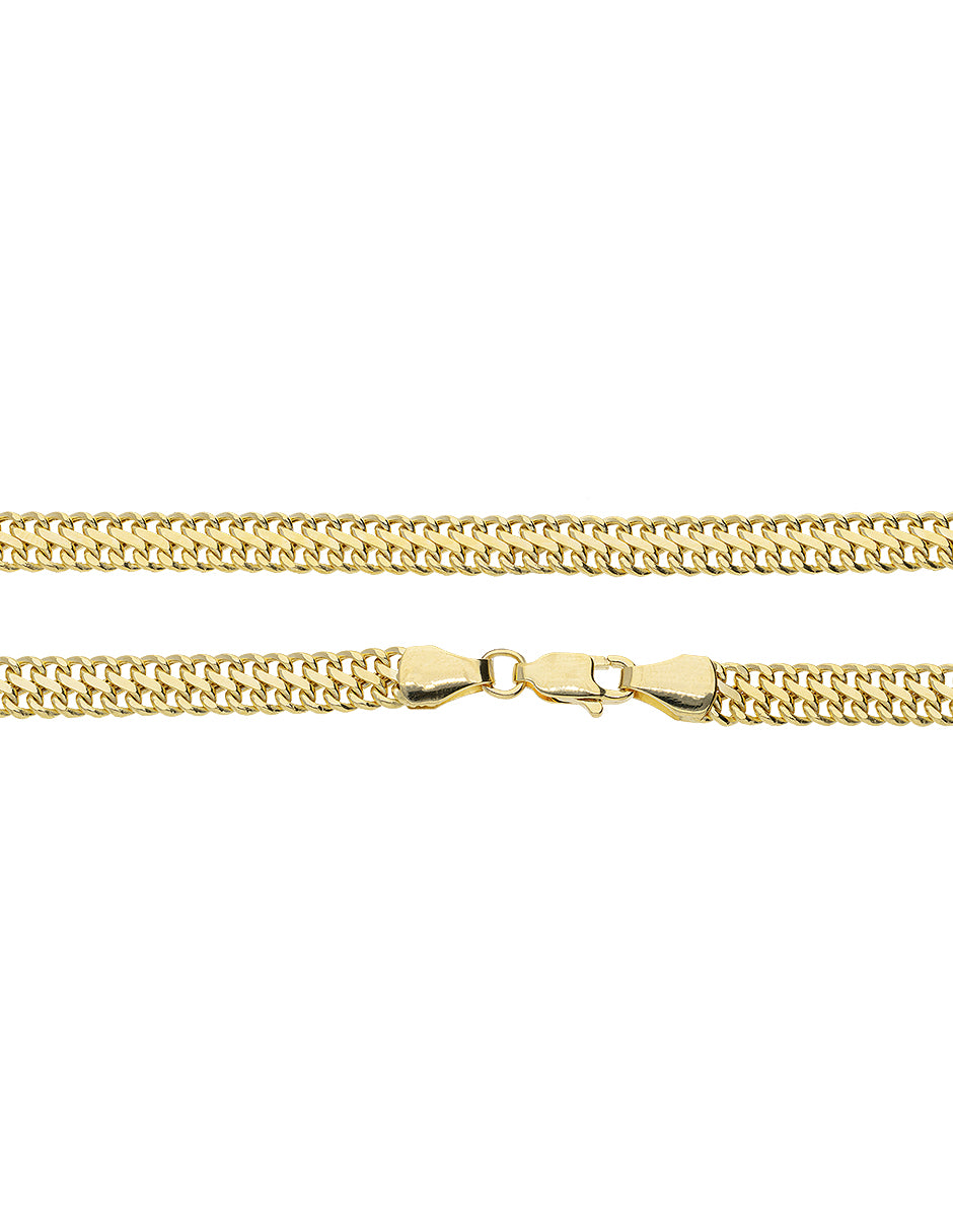 Cadena de Oro Amarillo 14K Estilo Franco con Eslabones Dobles x 5.5 mm