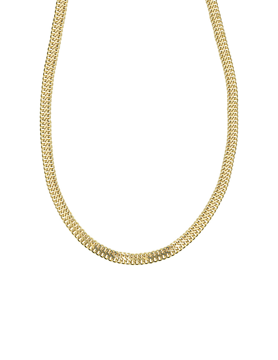 Cadena de Oro Amarillo 14K Estilo Franco con Eslabones Dobles x 5.5 mm