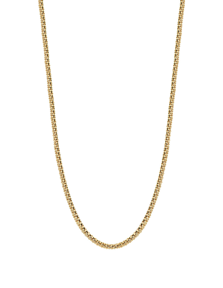 Cadena de Oro Amarillo 14K Estilo Popcorn 1.6 mm