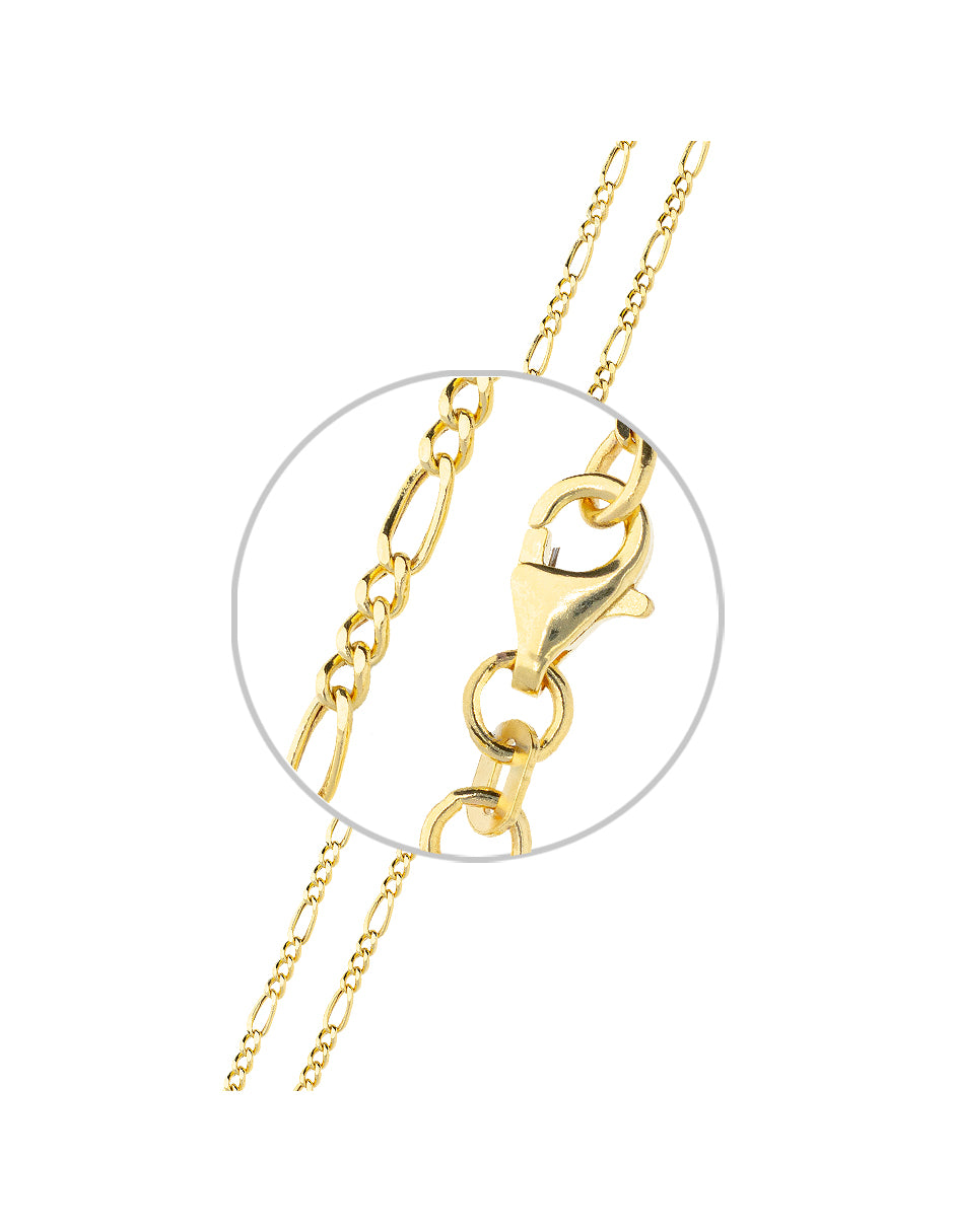 Cadena de Oro Amarillo 14K Fígaro 2.05 mm 
