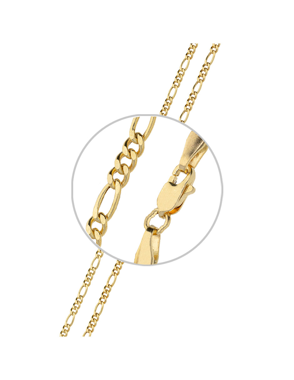 Cadena de Oro Amarillo 14K Fígaro 3.05 mm