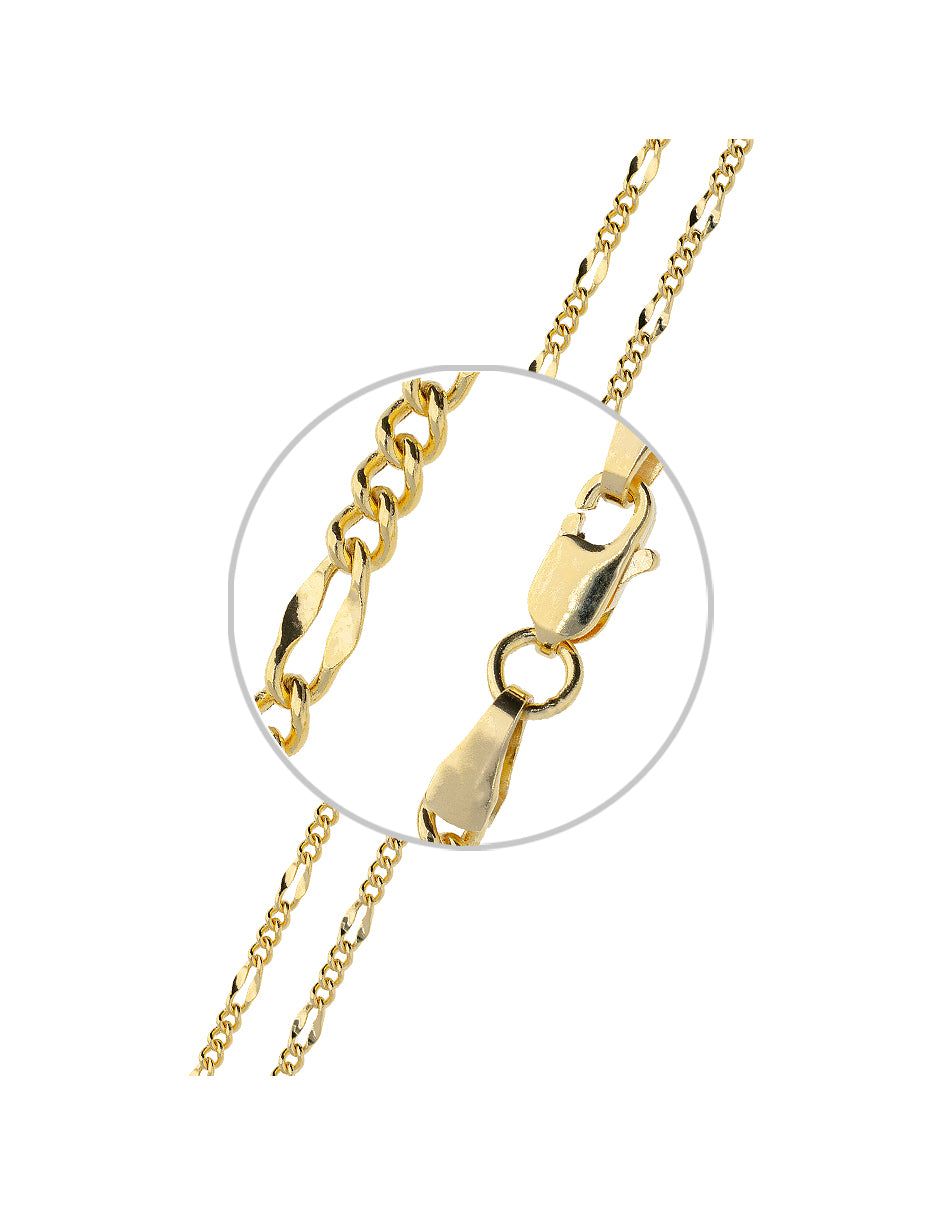Cadena de Oro Amarillo 14K Fígaro 3.12 mm