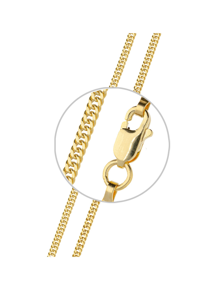 Cadena de Oro Amarillo 14K Tipo Barbada 2 mm 