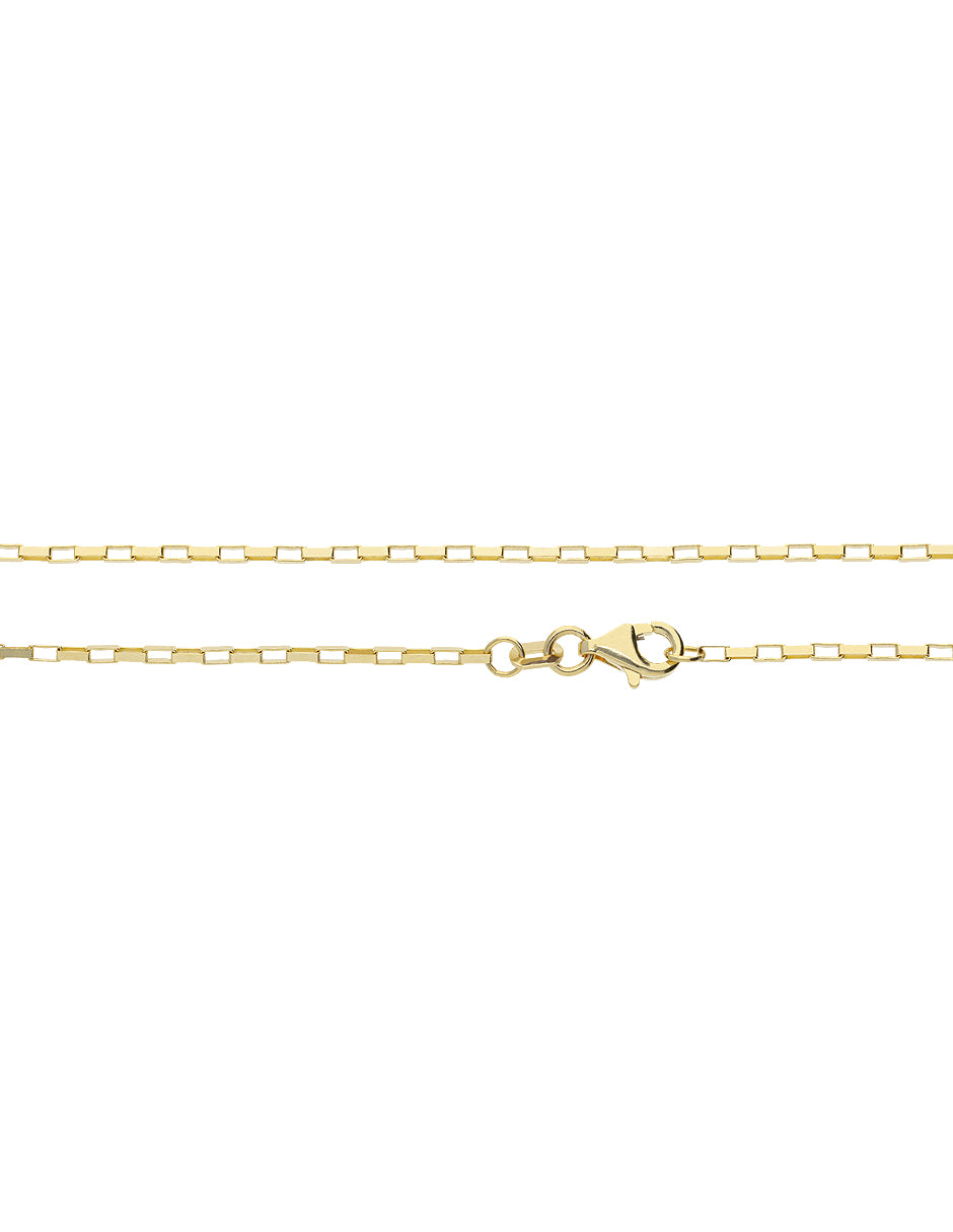 Cadena de Oro Amarillo 14K Tipo Forzada Cuadrada 1.7 mm