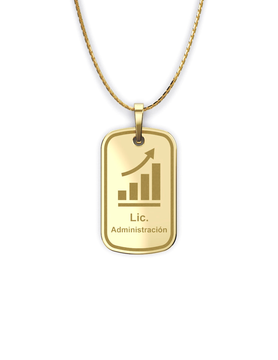Dije de Graduación Lic. en Administración Oro 14k 