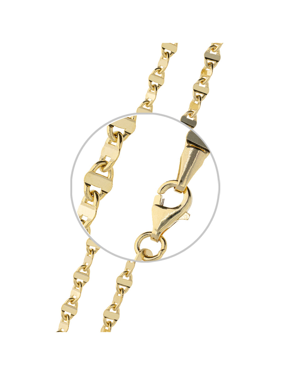 Pulsera de Oro Amarillo 14K Eslabones Valentino 3.25 mm 