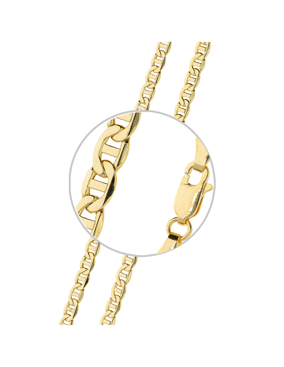 Pulsera de Oro Amarillo 14K Estilo Gucci 5.4 mm