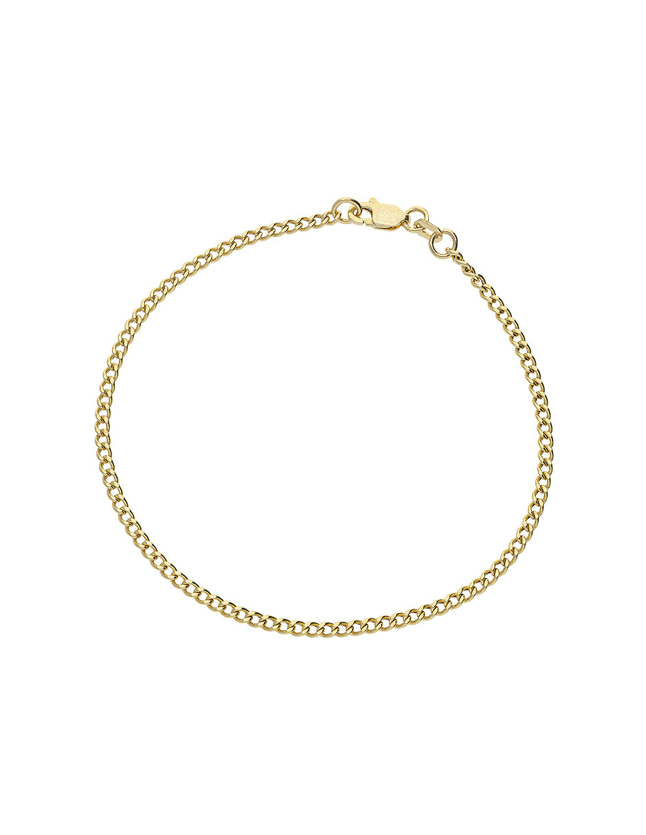 Pulsera de Oro Amarillo 14K Tipo Barbada 2.2 mm
