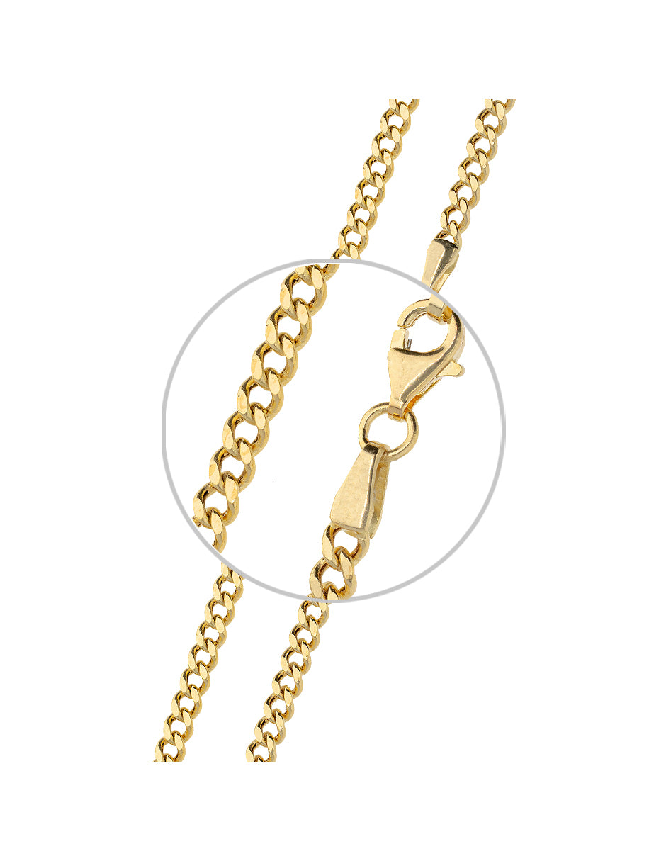 Pulsera de Oro Amarillo 14K Tipo Barbada 3.07 mm
