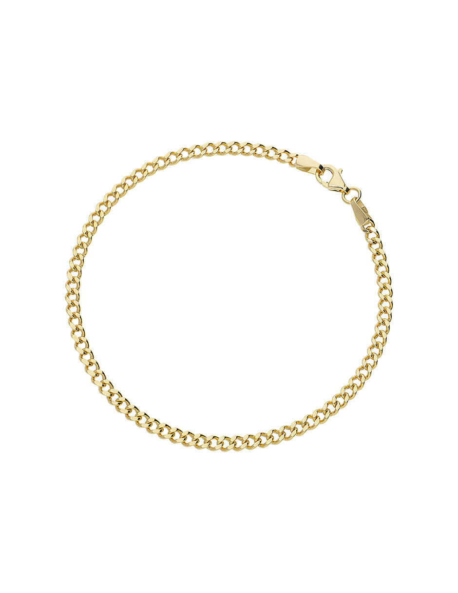 Pulsera de Oro Amarillo 14K Tipo Barbada 3.07 mm