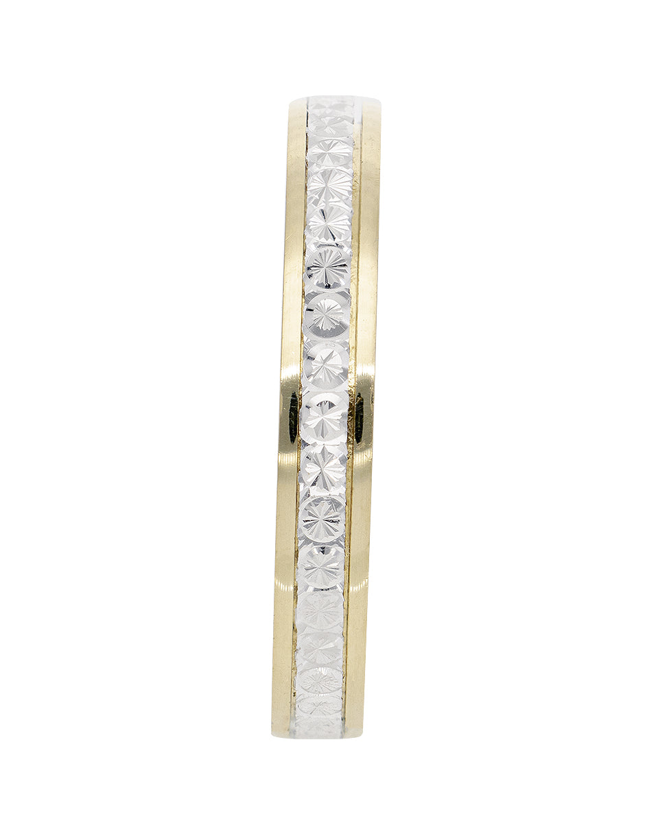 Argolla De Matrimonio Oro Amarillo y Blanco 14k 3mm (AR14-09163M)