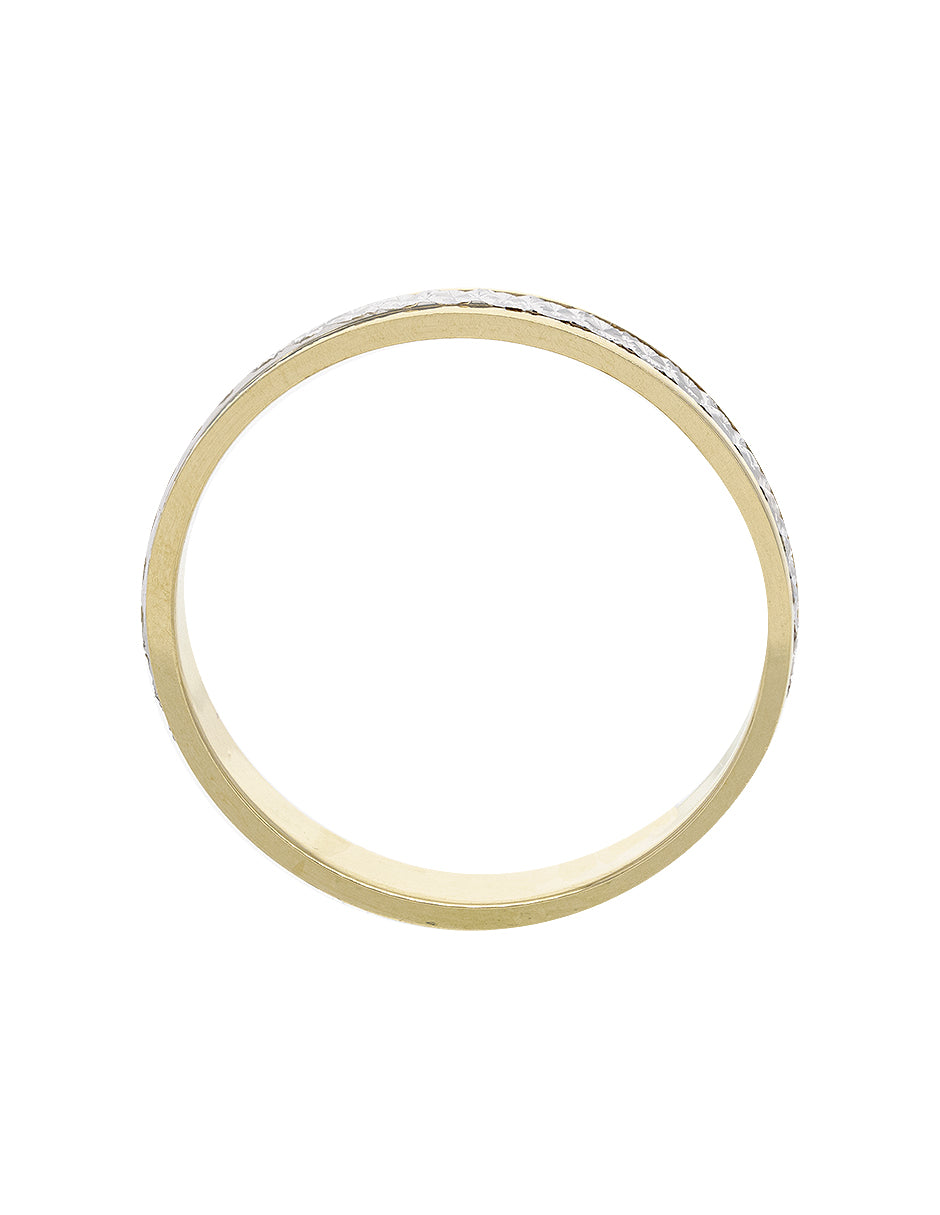 Argolla De Matrimonio Oro Amarillo y Blanco 14k 3mm (AR14-09163M)