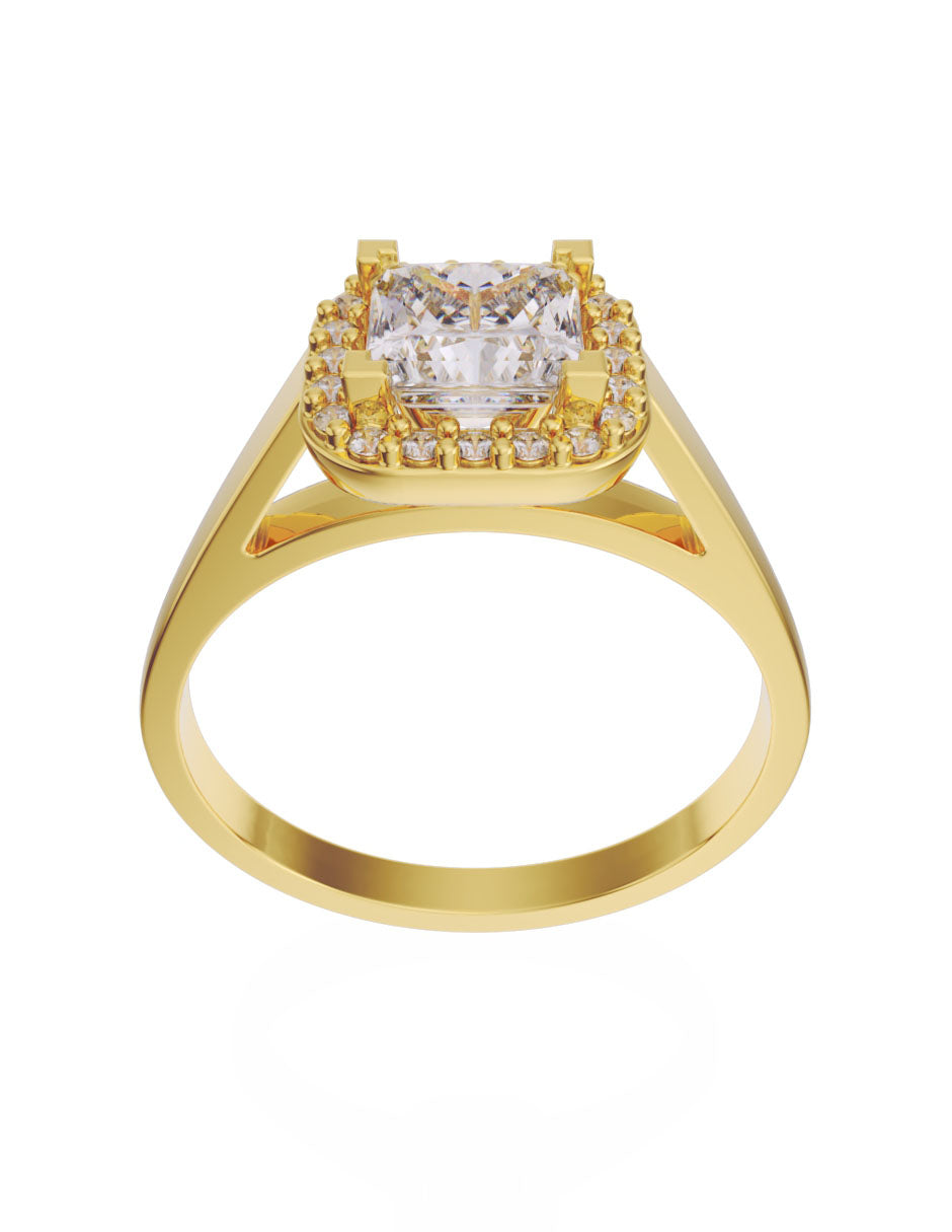 Anillo de compromiso de Oro de 14k con Diamante de 0.6 Ct