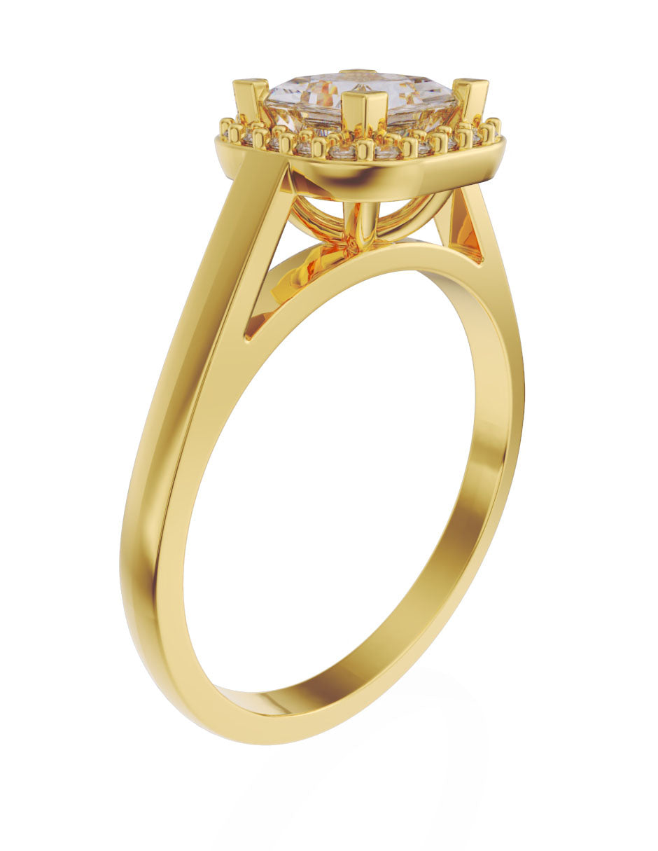 Anillo de compromiso de Oro de 14k con Diamante de 0.6 Ct