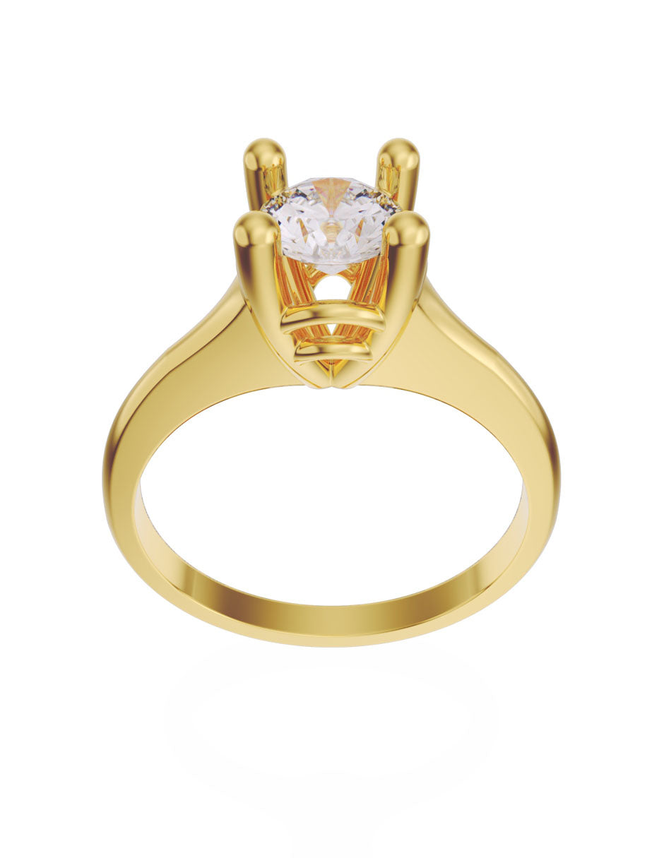 Anillo de compromiso de Oro de 14k con Diamante de 0.5 Ct