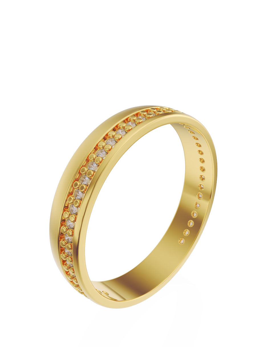 Churumbela de Oro de 14k con Diamantes de 0.01 Ct