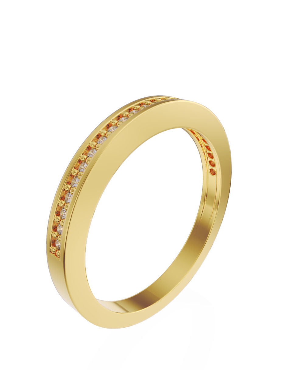 Churumbela de Oro de 14k con diamantes de 0.01 Ct