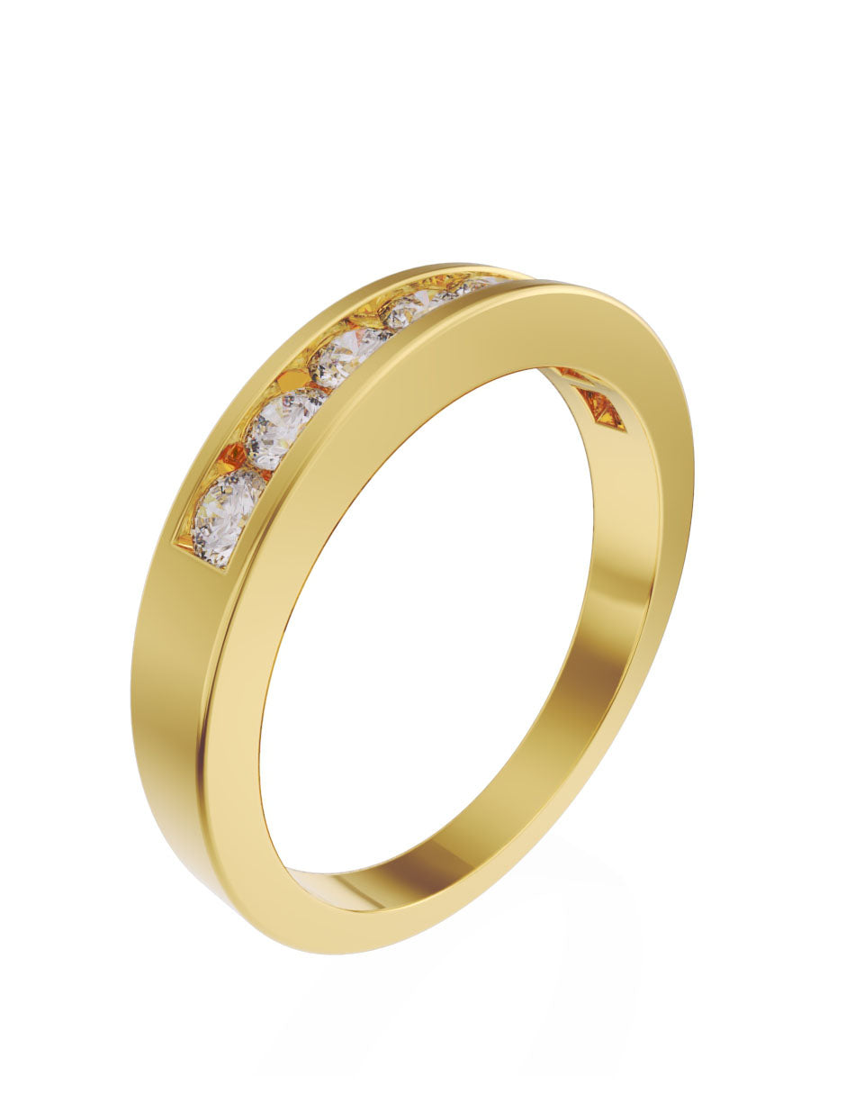 Churumbela de oro de 14k con Diamantes de 0.05 Ct