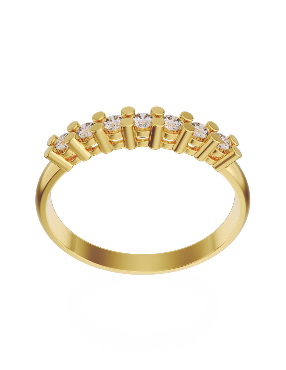 Churumbela de oro de 14k con Diamantes de 0.03 Ct 