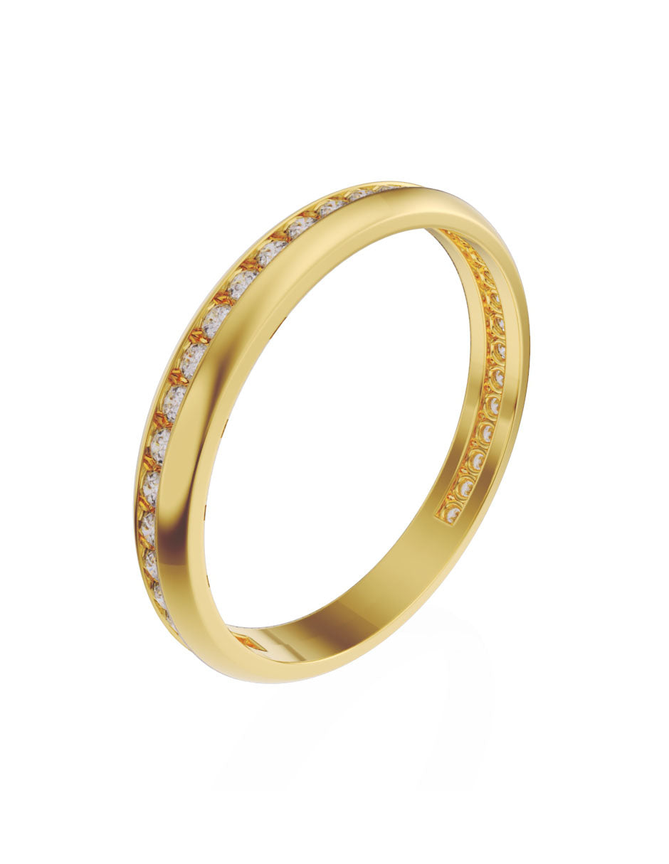 Churumbela de Oro de 14k con Diamantes de 0.01 Ct