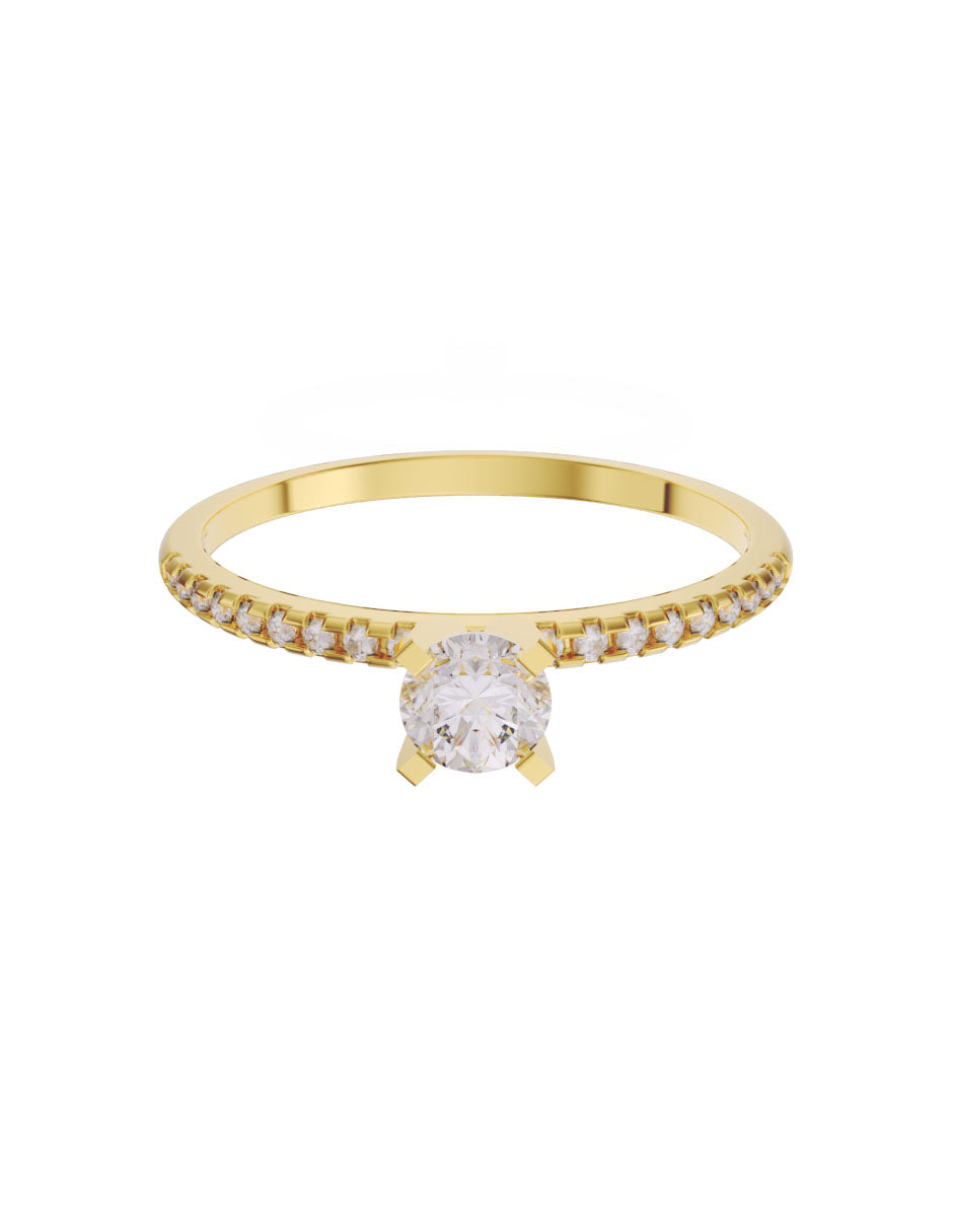 Anillo de compromiso de Oro de 14k con Diamante de 0.16 Ct