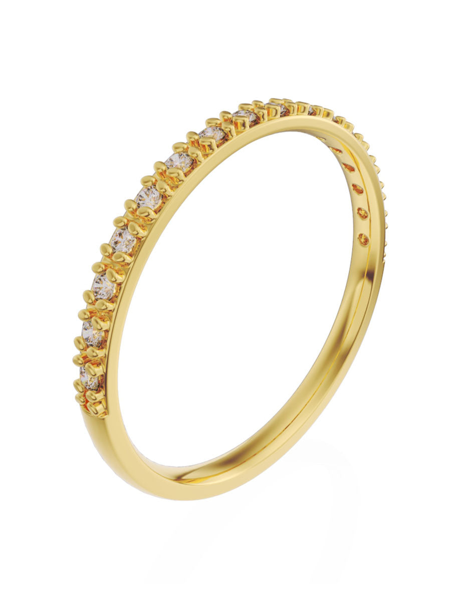 Churumbela de Oro de 14k con Diamantes de 0.01 Ct