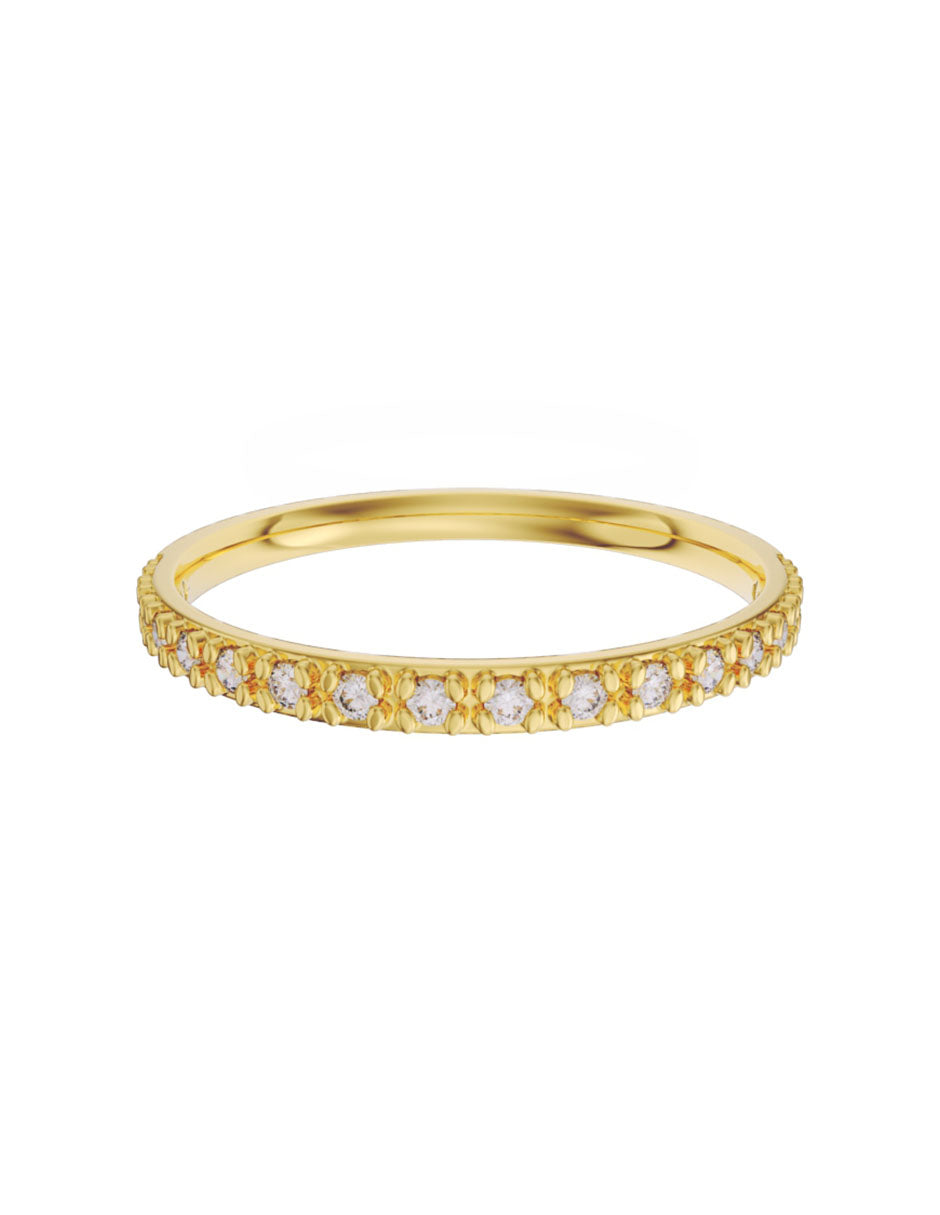 Churumbela de Oro de 14k con Diamantes de 0.01 Ct