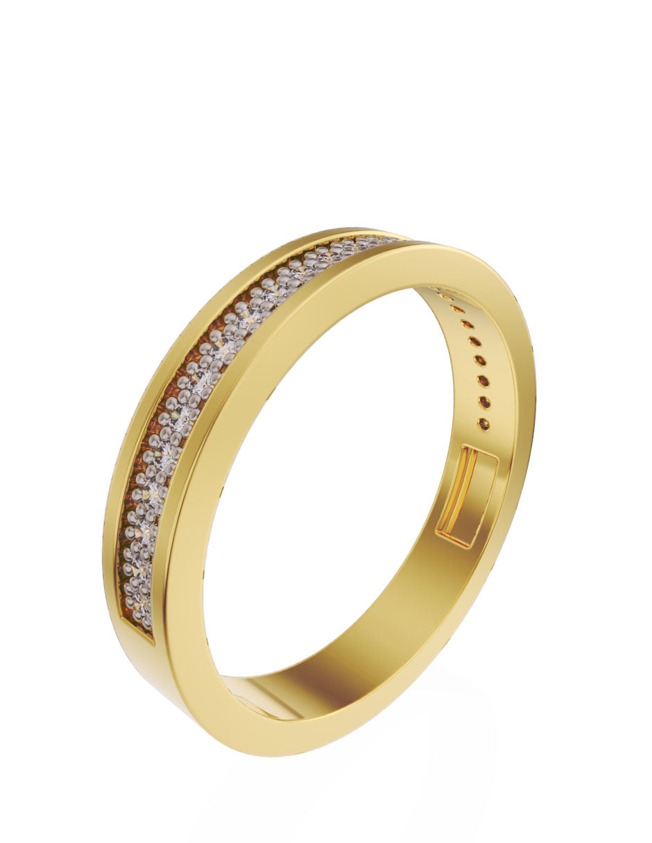 Churumbela de Oro de 14k con Diamantes de 0.01 Ct