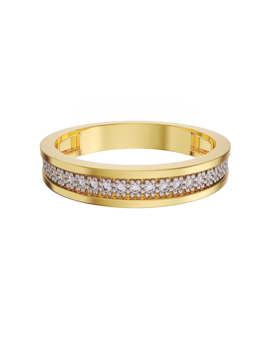 Churumbela de Oro de 14k con Diamantes de 0.01 Ct