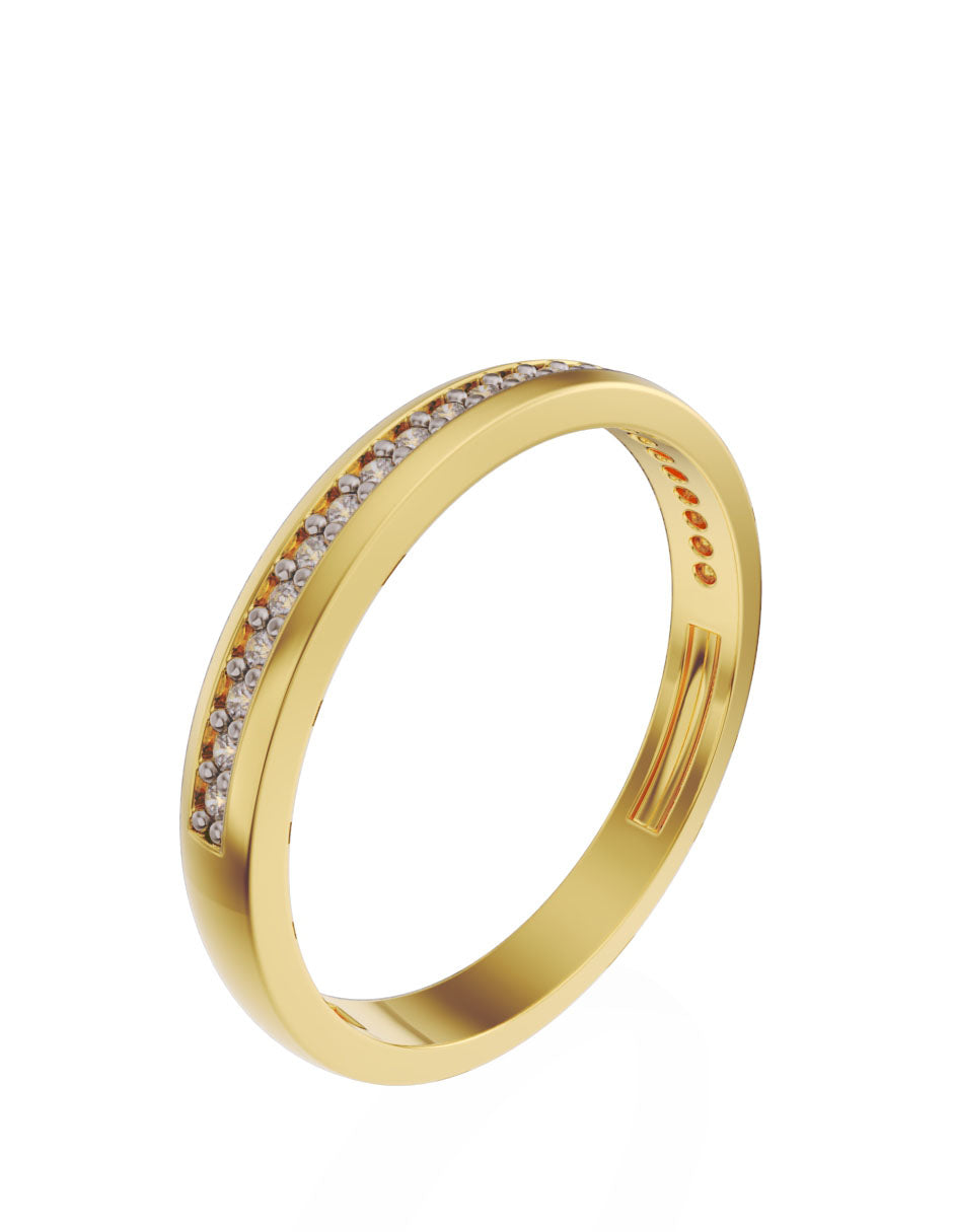 Churumbela de Oro de 14k con Diamantes de 0.01 Ct