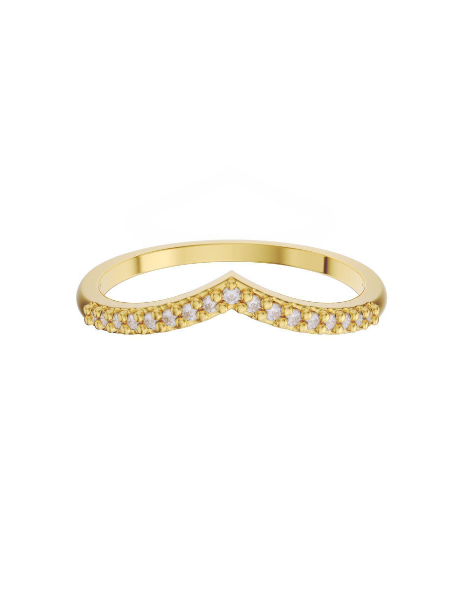 Churumbela de Oro de 14k con Diamantes de 0.01 Ct