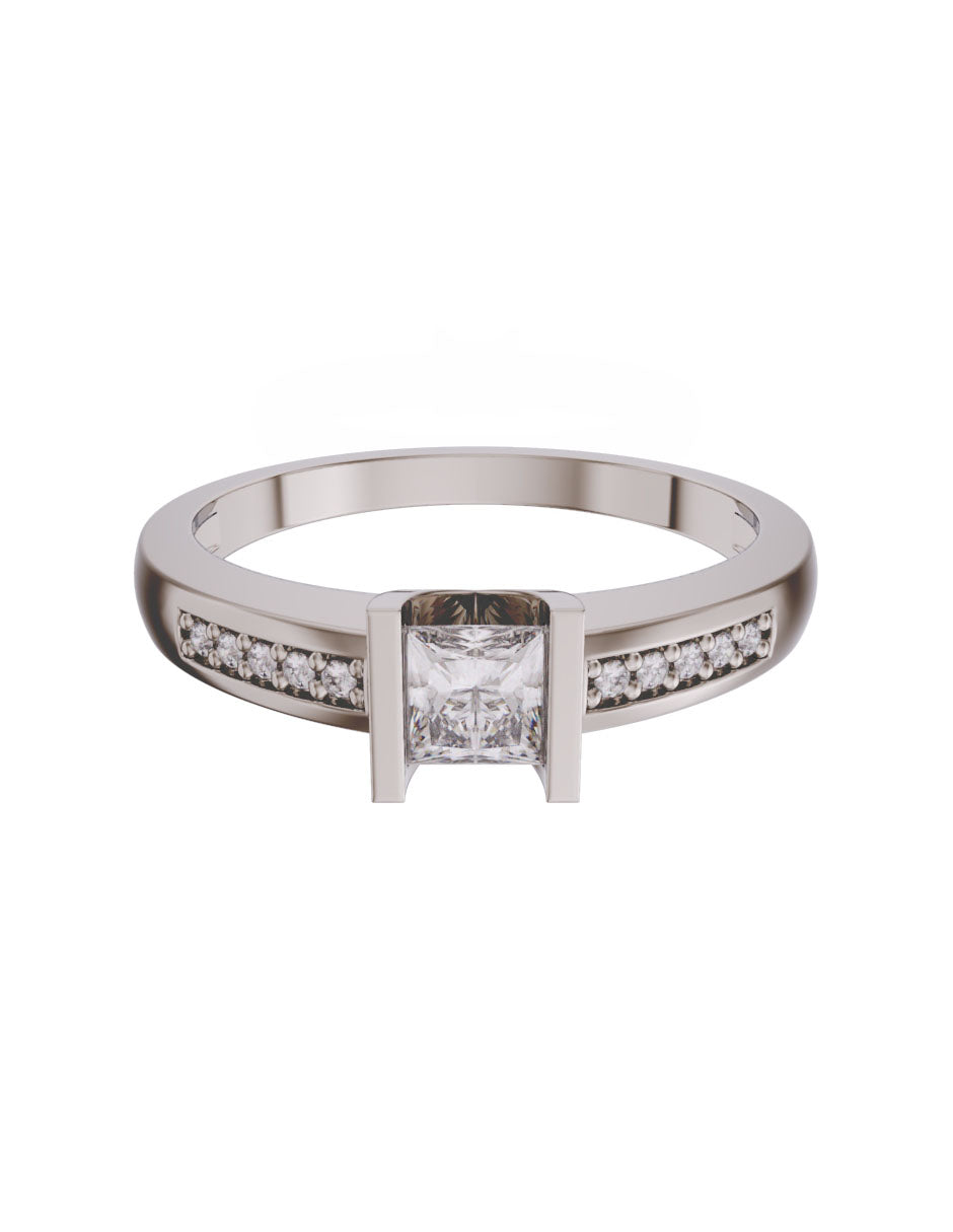 Anillo de compromiso de Oro de 14k con diamante 0.25 Ct