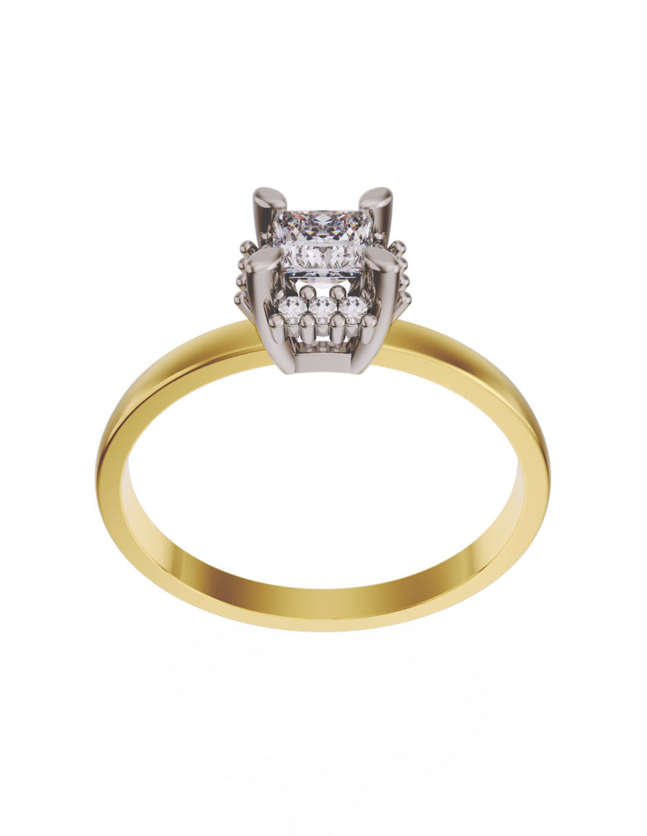 Anillo de compromiso de Oro de 14k con Diamante de 0.25 Ct